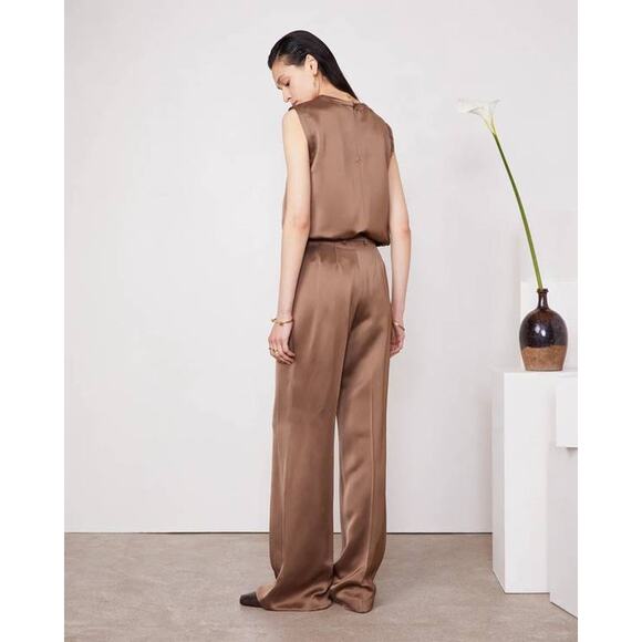 Officine Générale Grace Italian Fluid Top in Ginger Bread XS - Picture 4 of 4